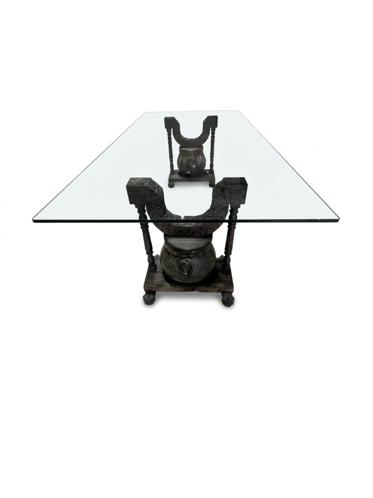Antique rajistani pot dining table