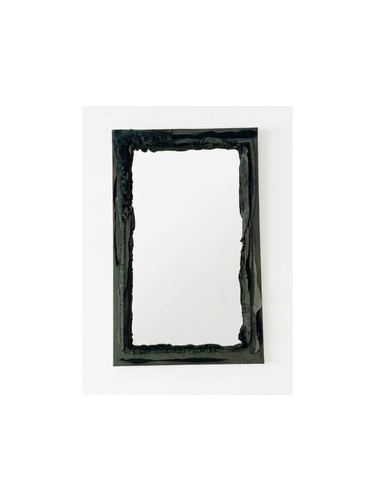 Green mirror wall