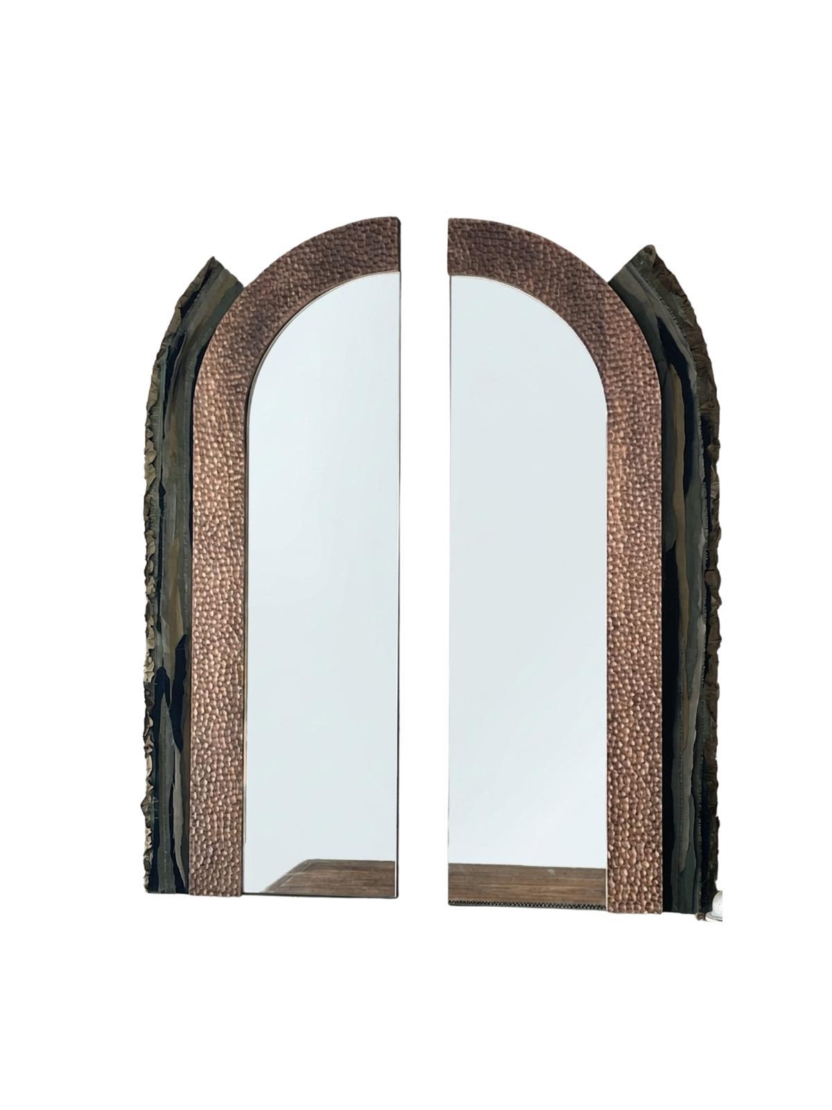 Hand carved mirror set