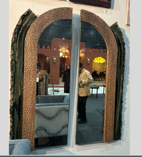Hand carved mirror set