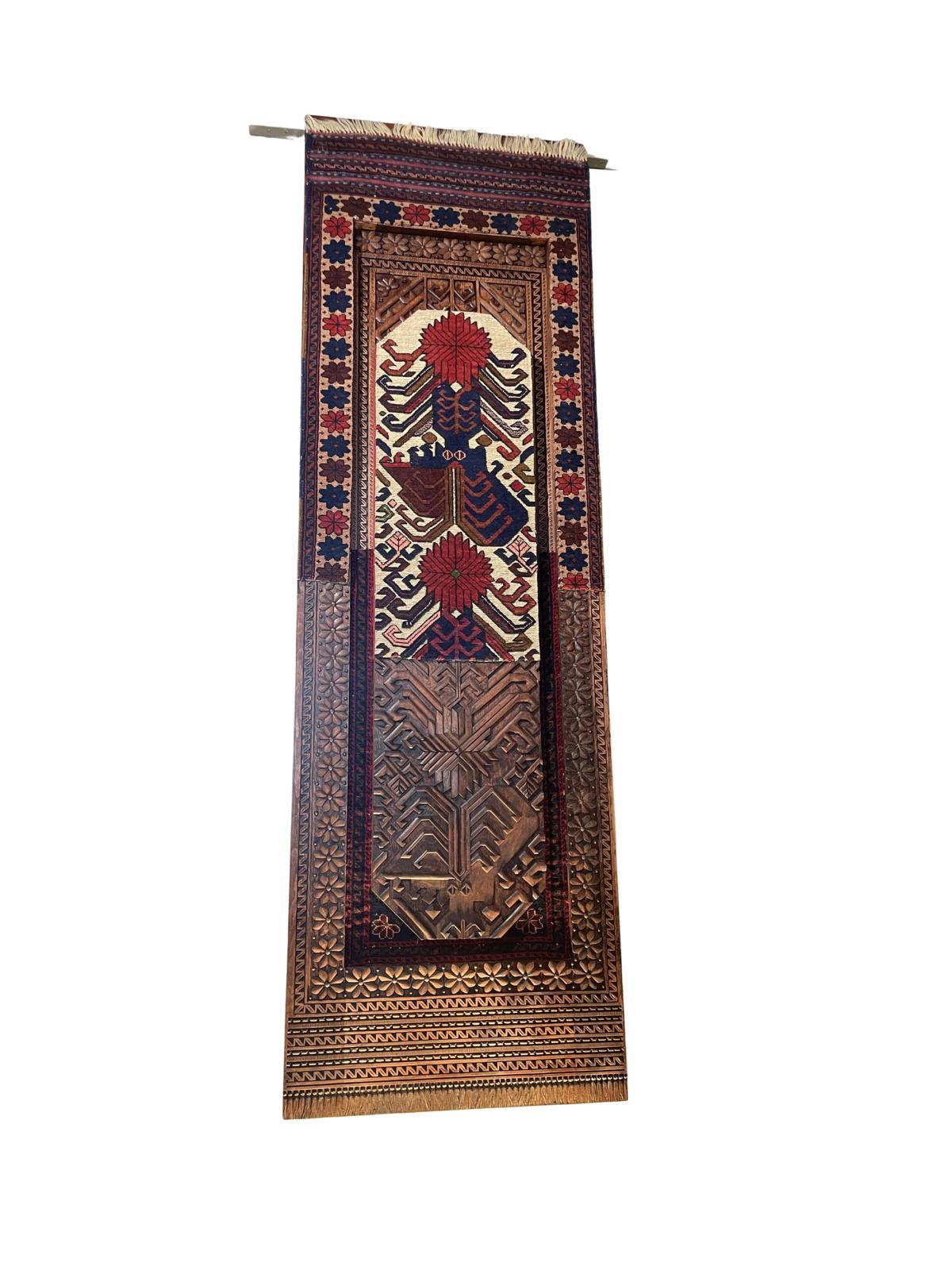 Long carpet carved wall art
