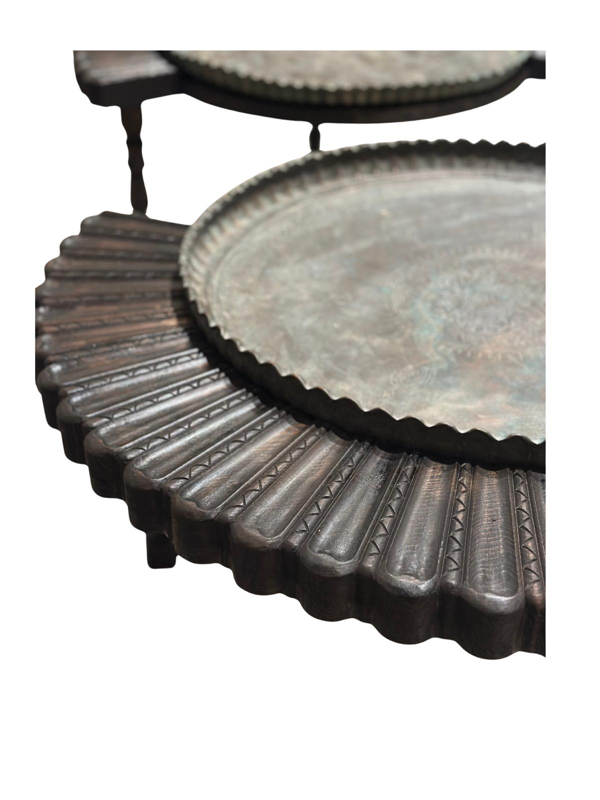 Iraqi antique tray center table
